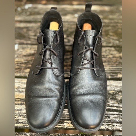 Cole Haan Men\'s 2.ZEROGRAND Black Leather Lightweight Size 12 Chukka Boot E8 main image 15